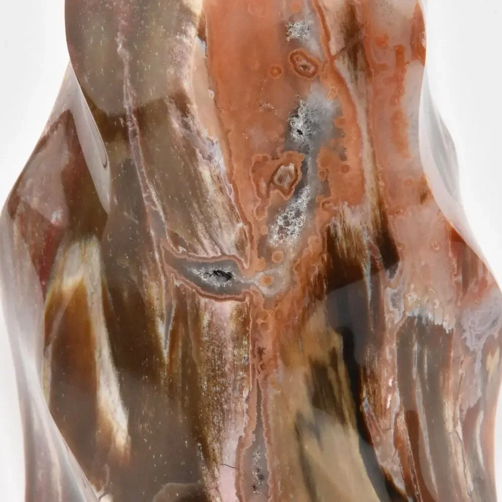 Petrified Wood Flame | Stone Fossil Home Decor Art Piece